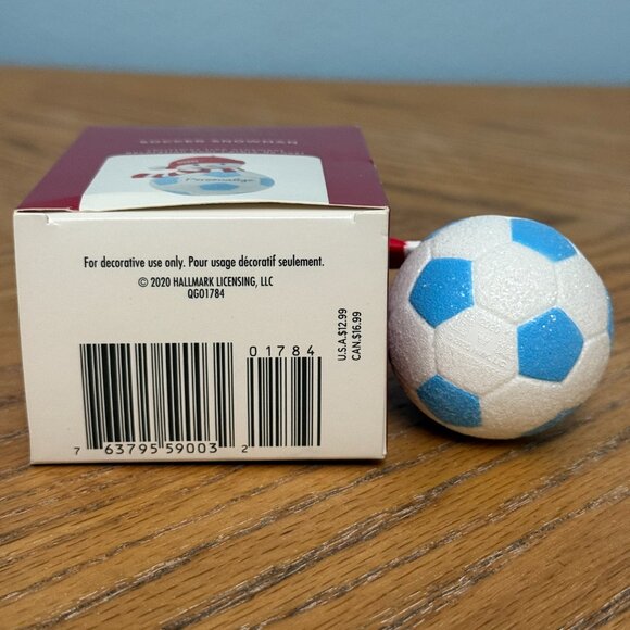 Hallmark Keepsake Ornament Soccer Snowman Personalize 2020 - Picture 7 of 8